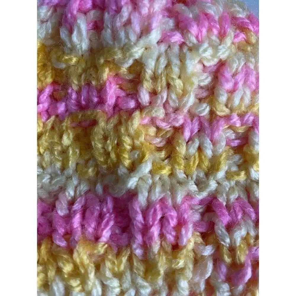 Handmade Crochet Preemie Beanie Baby Newborn‎ Hat Knitted Pink Yellow New